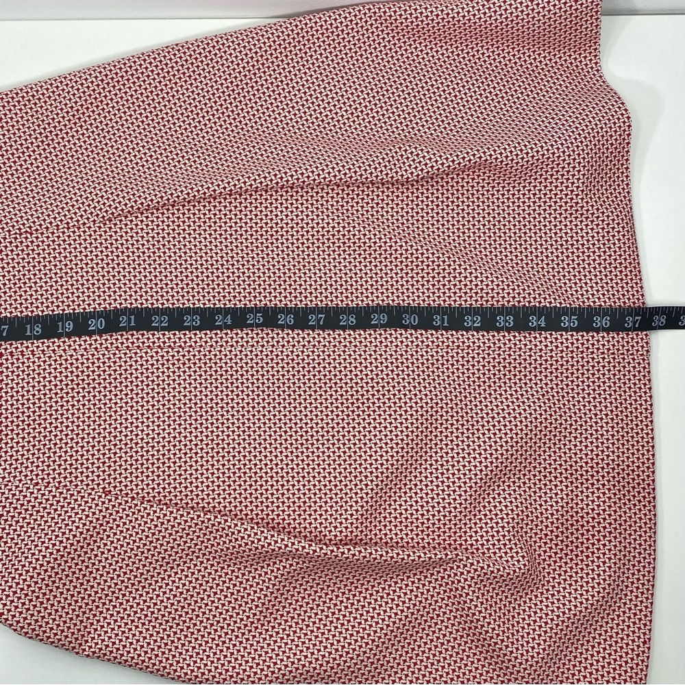 Boden Red White Jacquard Woven Houndstooth Sleeveless Tank Sheath A-Line Dress 8 - Picture 14 of 15